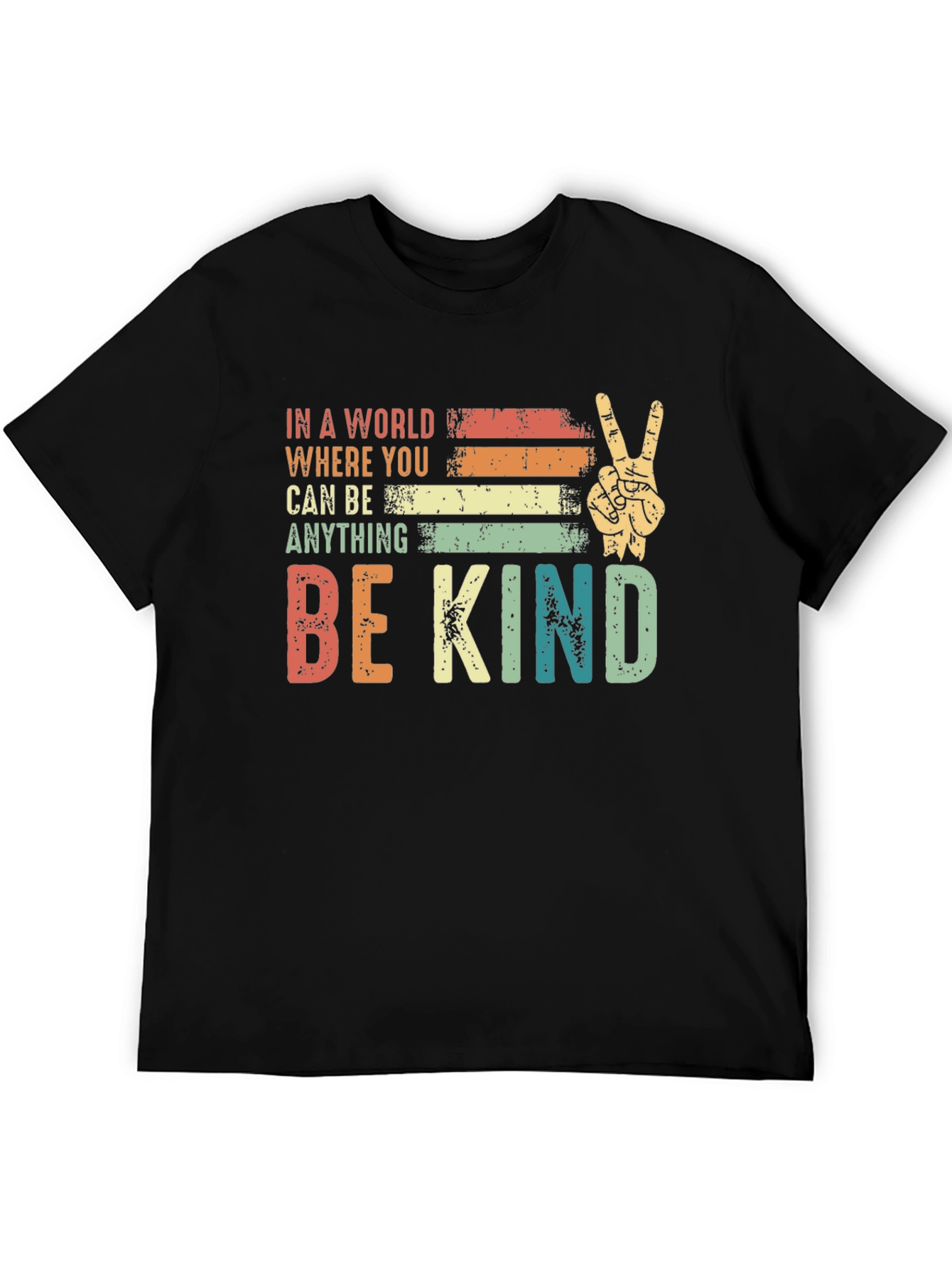 Camiseta Negra con Mensaje Positivo Be Kind