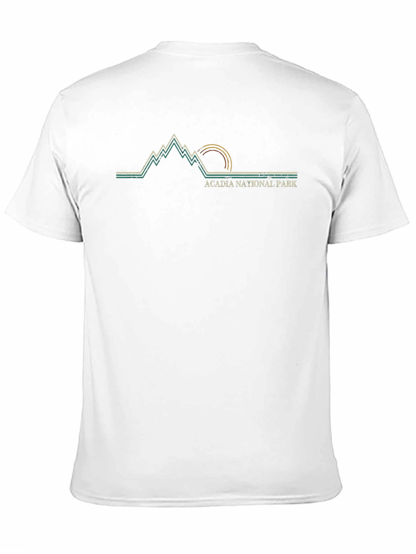 Camiseta Negra Diseño Parque Nacional Acadia