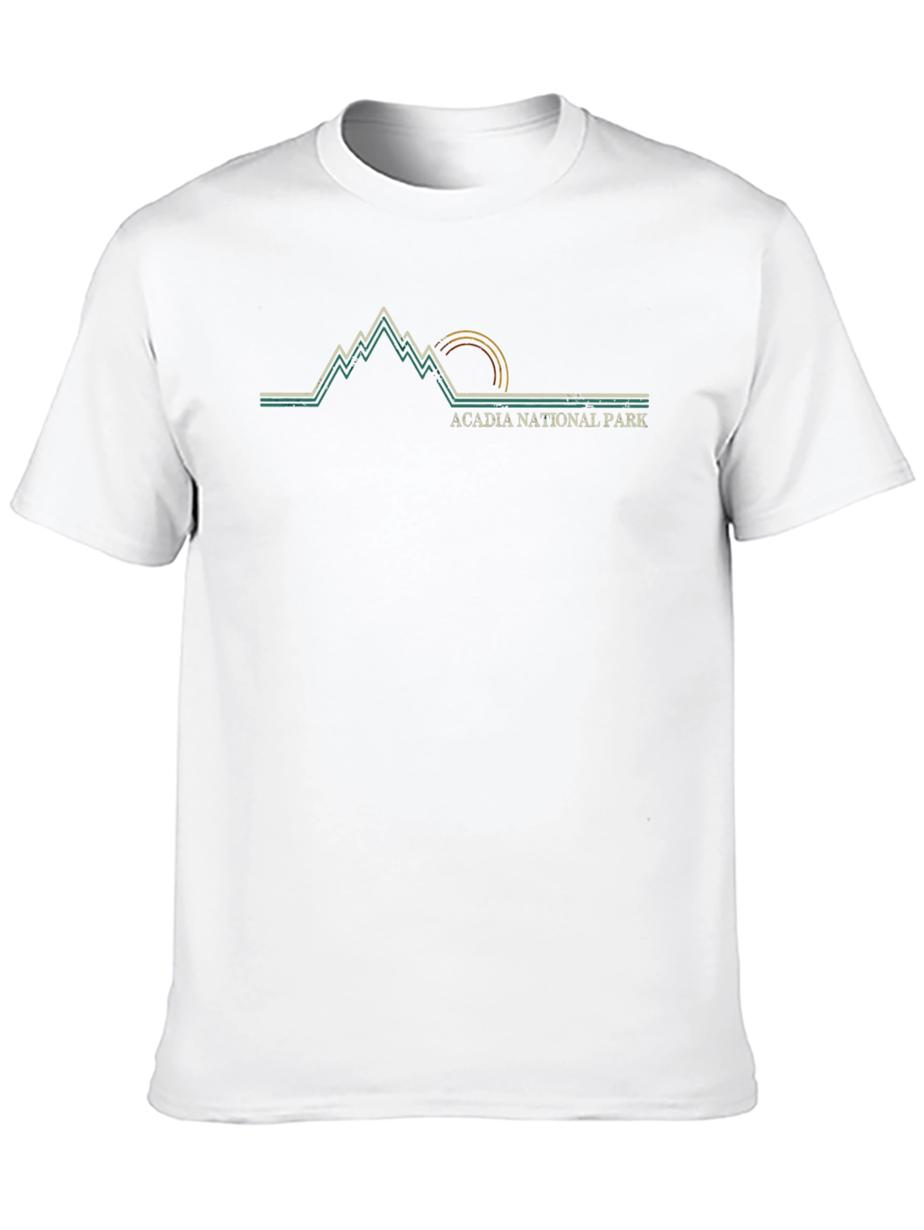 Camiseta Negra Diseño Parque Nacional Acadia