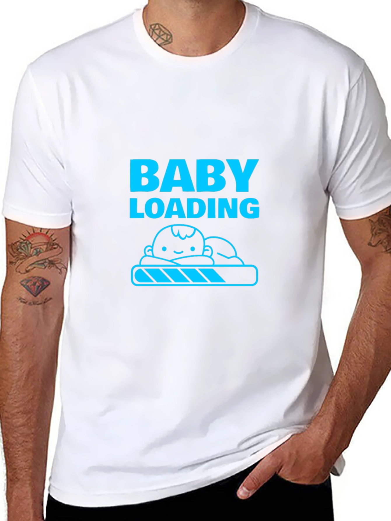 Camiseta Negra Divertida para Futuro Papá - Baby Loading
