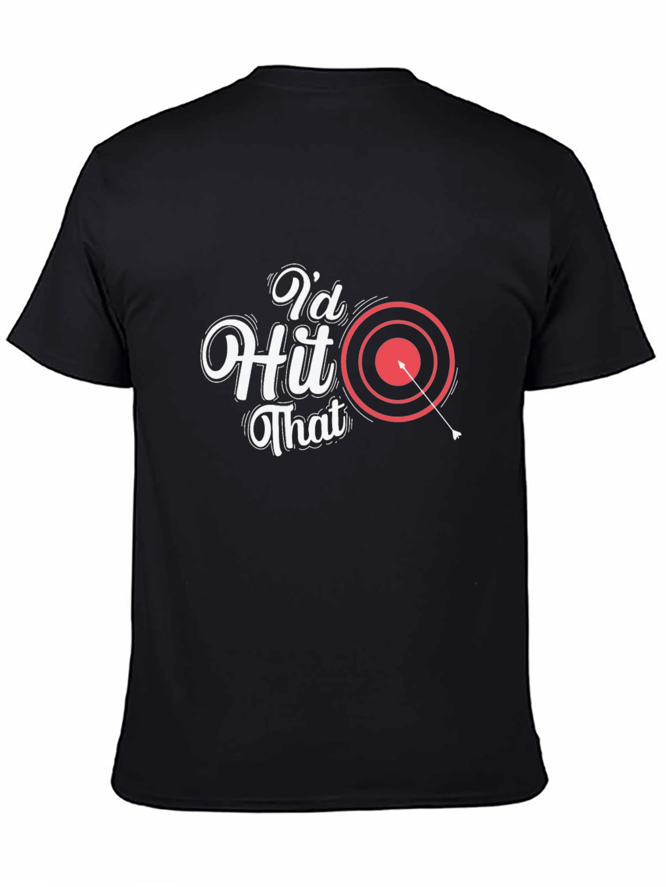 Camiseta Negra con Diseño Divertido de Tiro al Blanco
