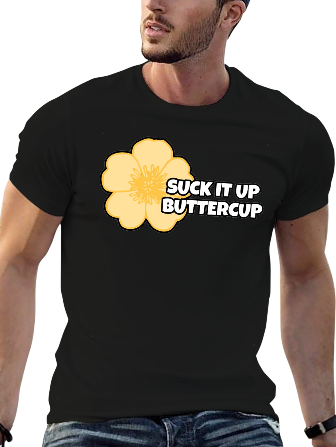 Camiseta Negra Suck It Up Buttercup