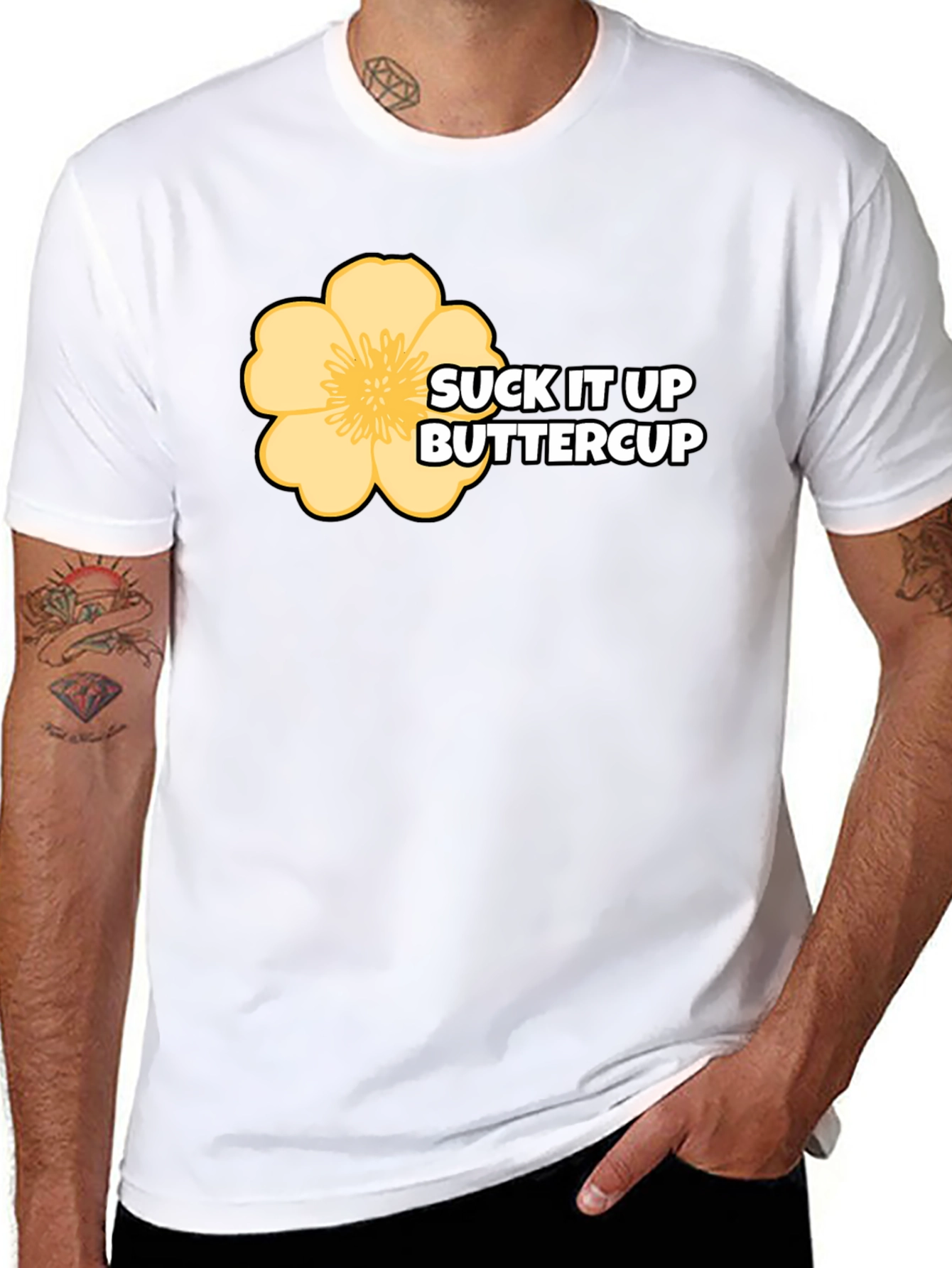 Camiseta Negra Suck It Up Buttercup