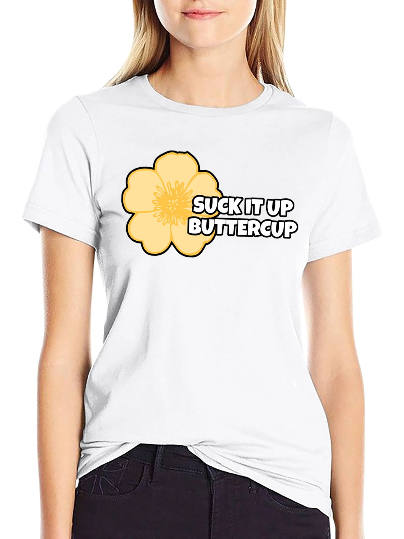 Camiseta Negra Suck It Up Buttercup