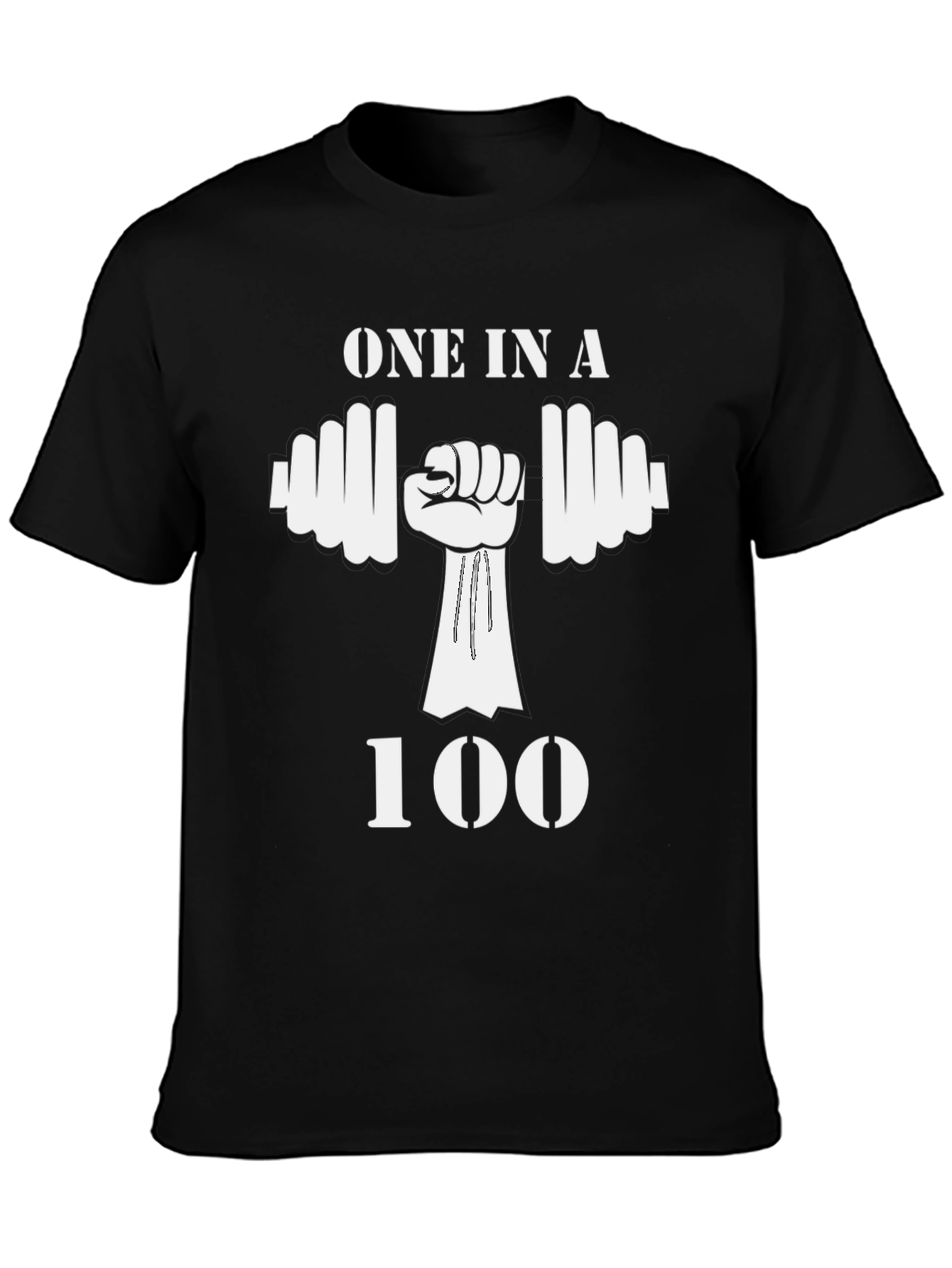 Camiseta Negra One in a 100 Gimnasio Fitness