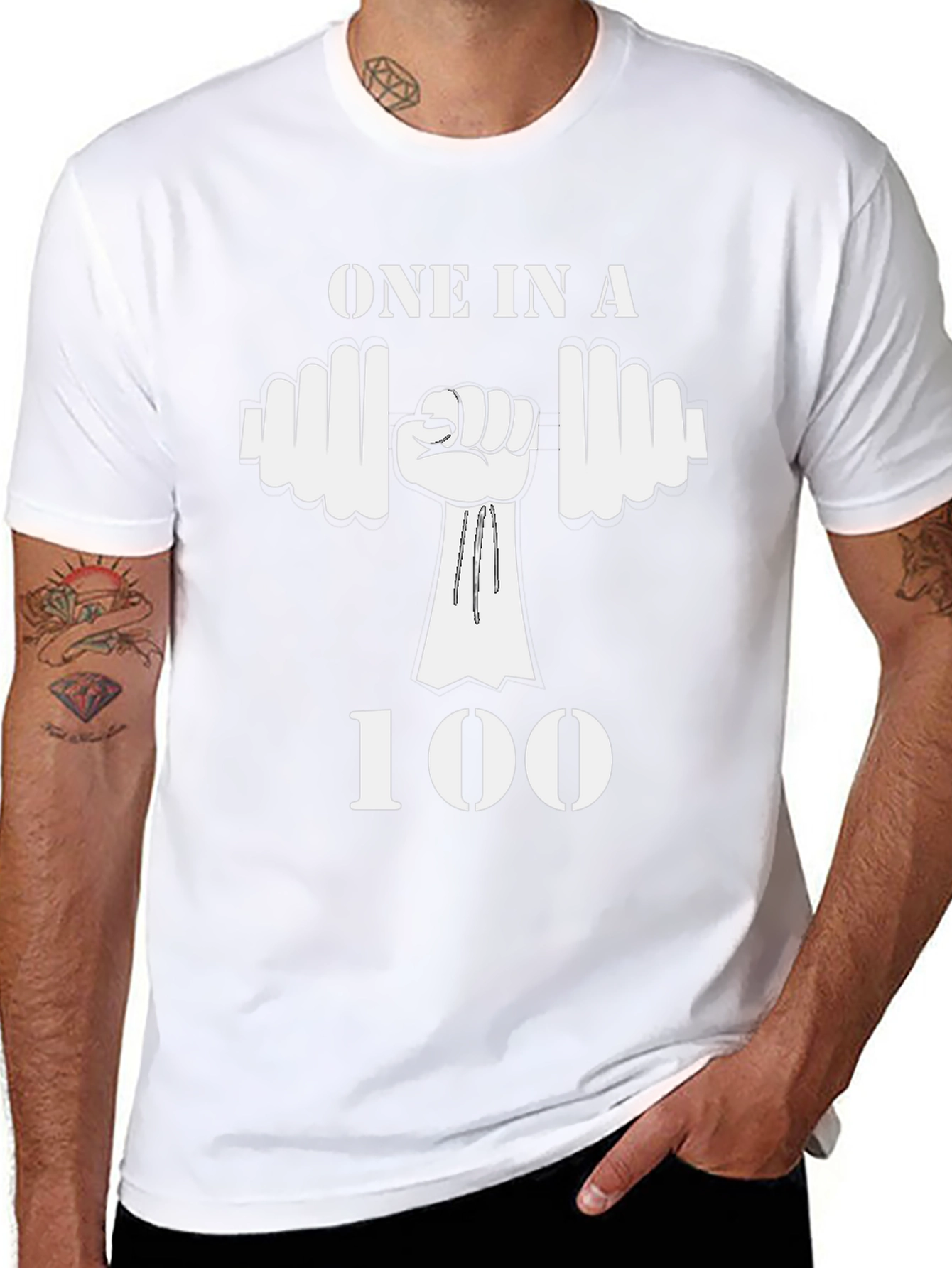 Camiseta Negra One in a 100 Gimnasio Fitness