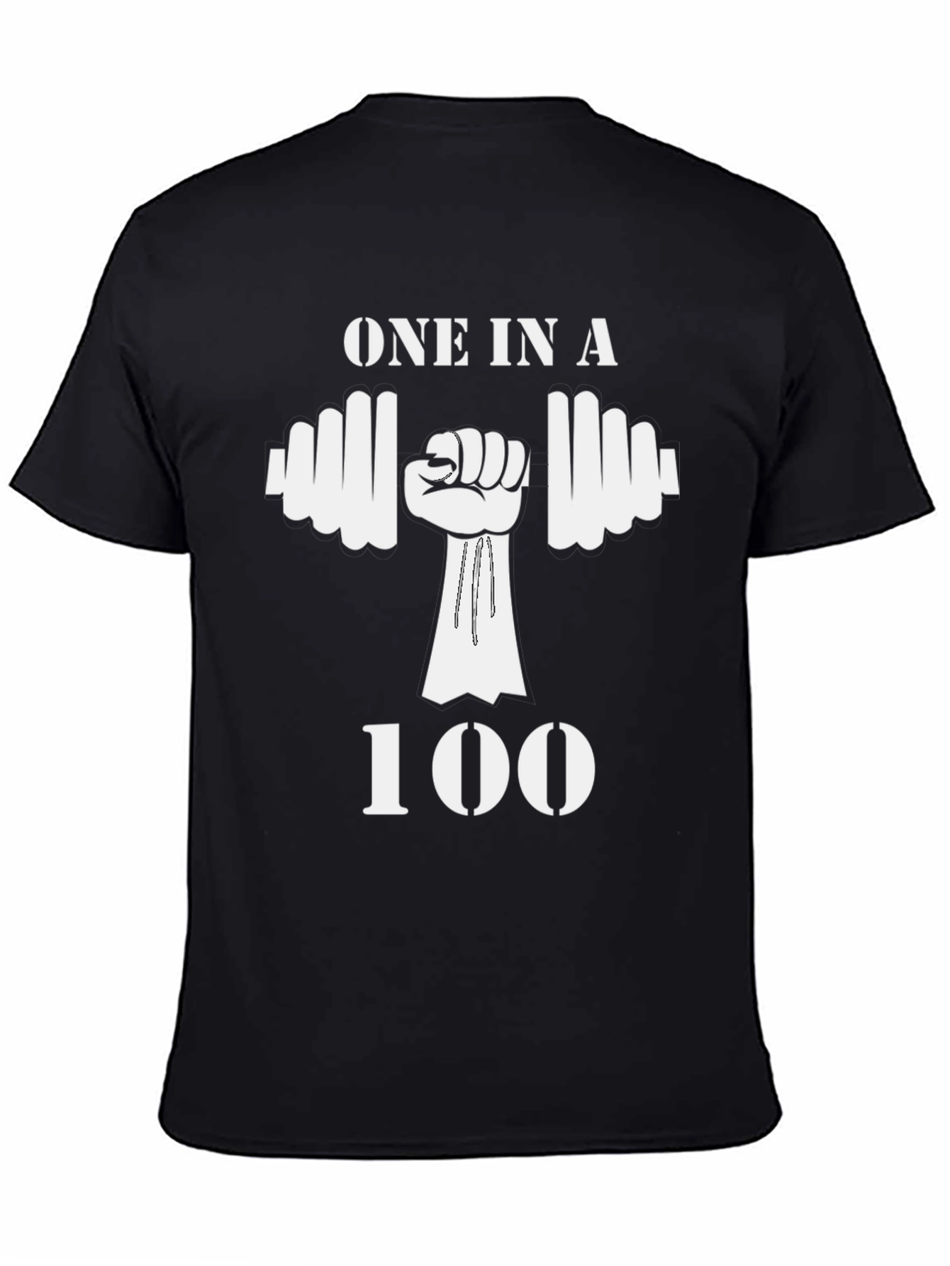 Camiseta Negra One in a 100 Gimnasio Fitness