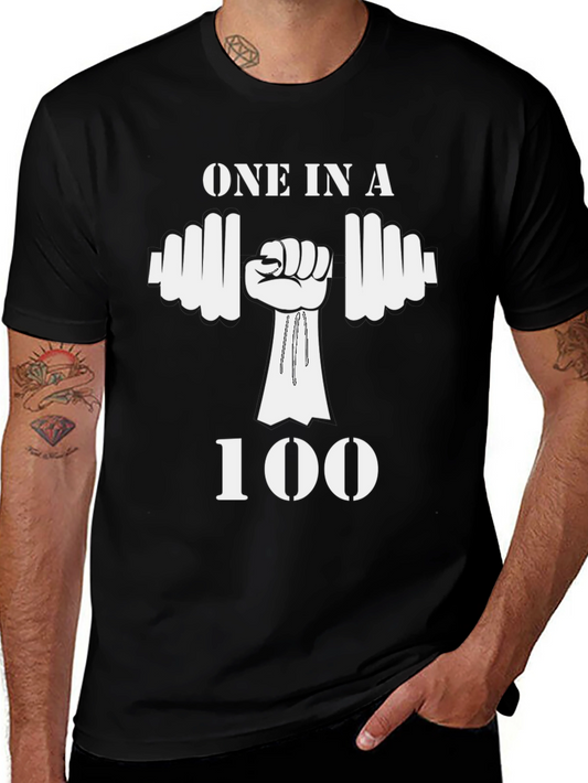 Camiseta Negra One in a 100 Gimnasio Fitness