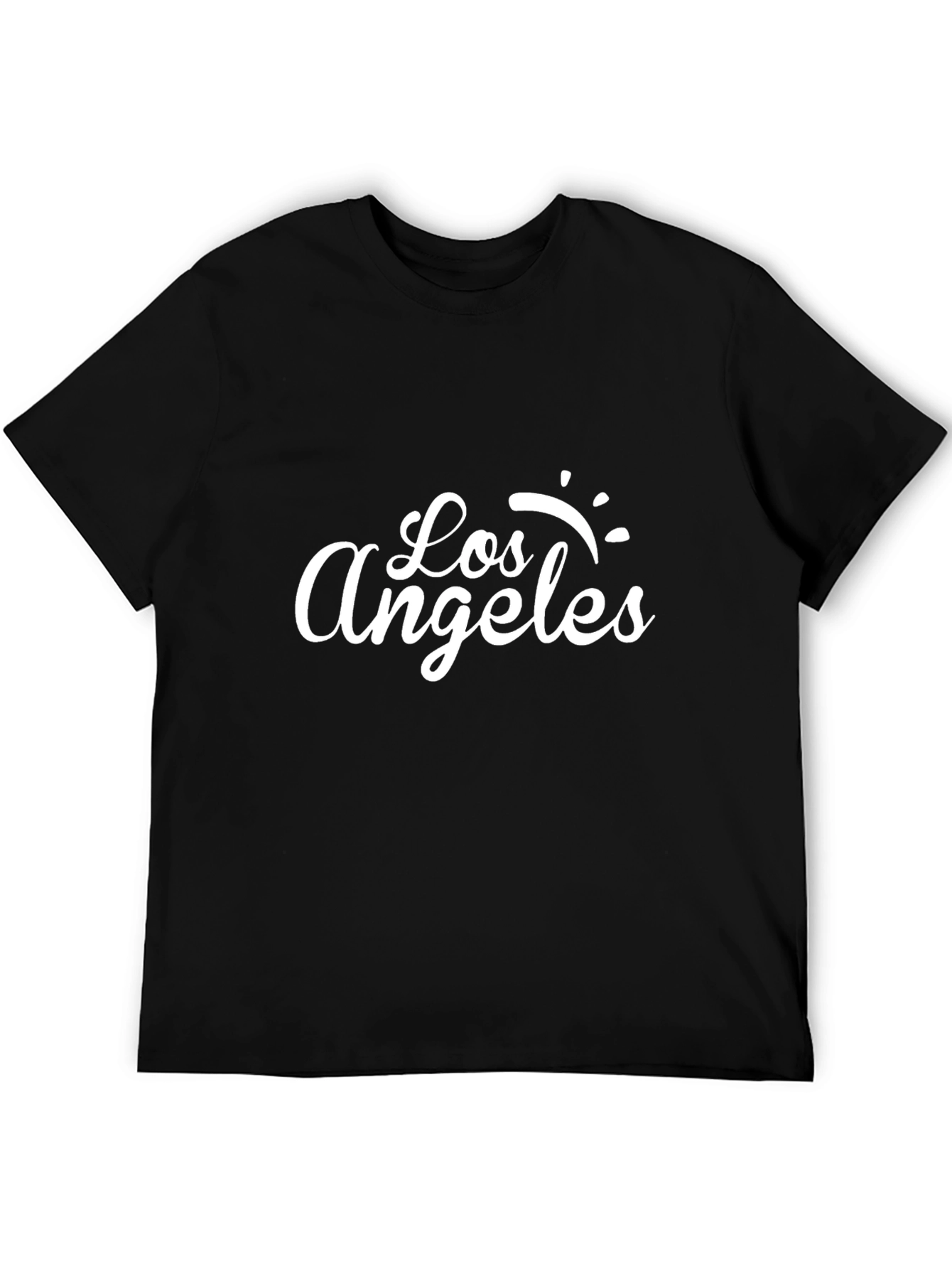 Camiseta Negra Hombre - Diseño Los Ángeles