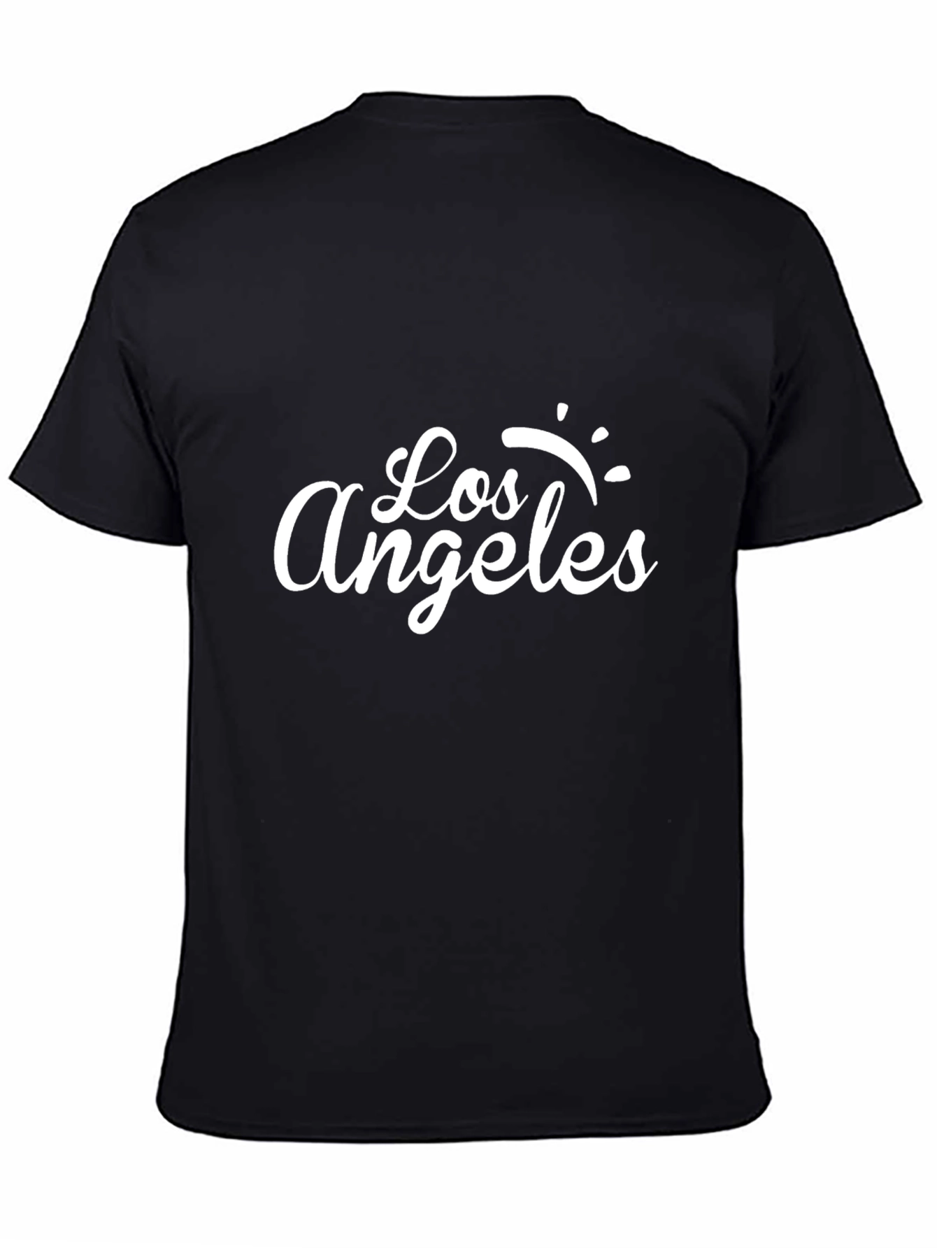 Camiseta Negra Hombre - Diseño Los Ángeles
