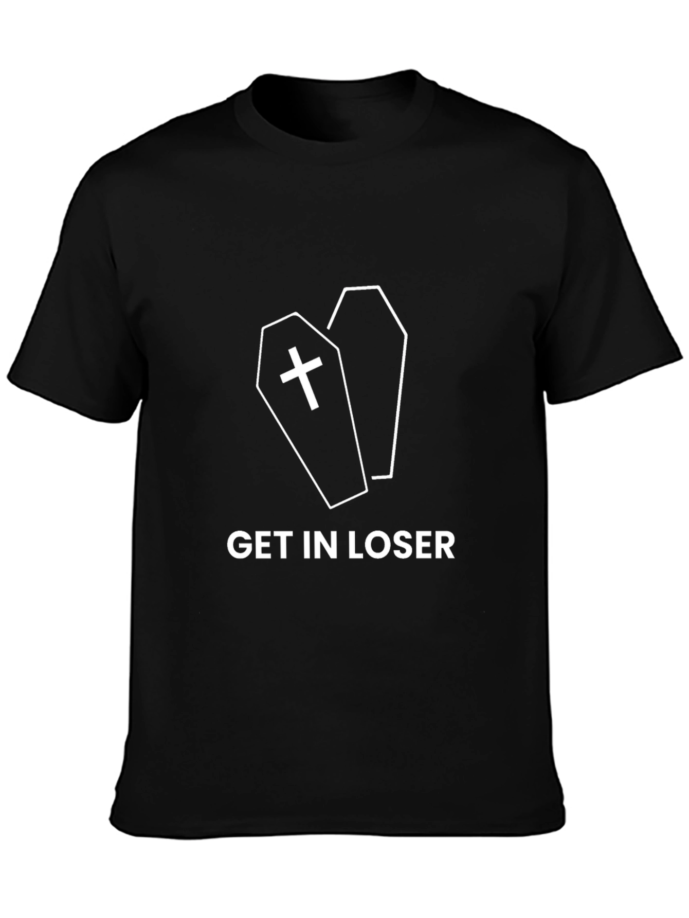 Camiseta Negra Get In Loser Ataúdes