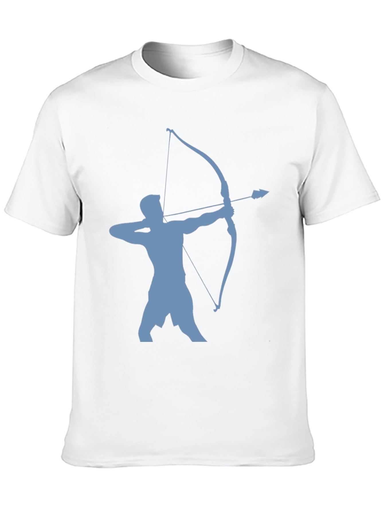 Camiseta Hombre Negra Diseño Arquero Flecha Casual Algodón