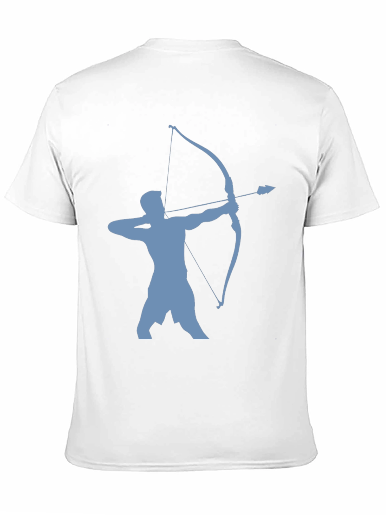 Camiseta Hombre Negra Diseño Arquero Flecha Casual Algodón