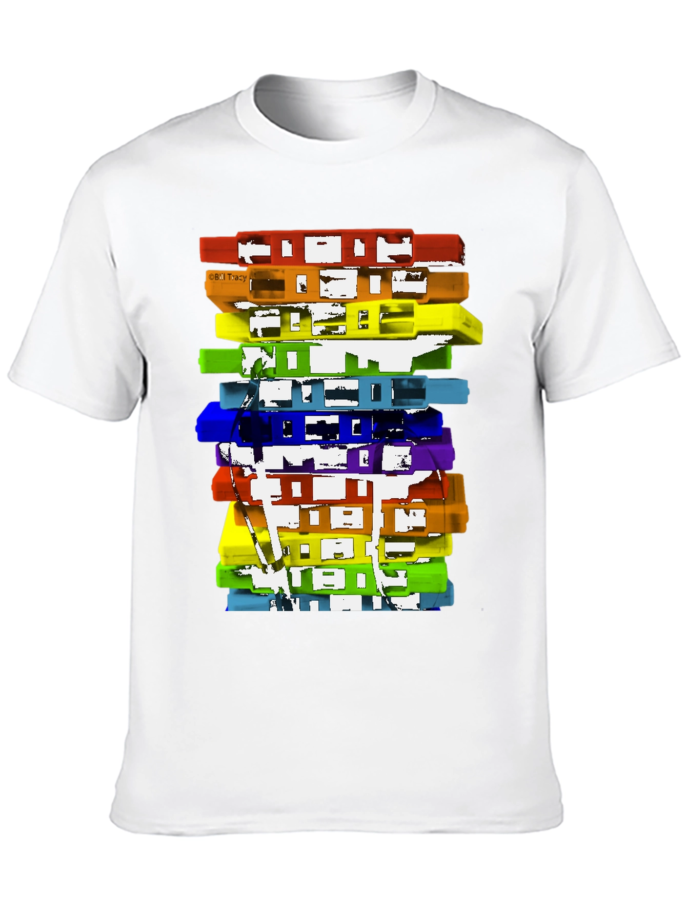 Camiseta Negra con Diseño de Cassettes Retro