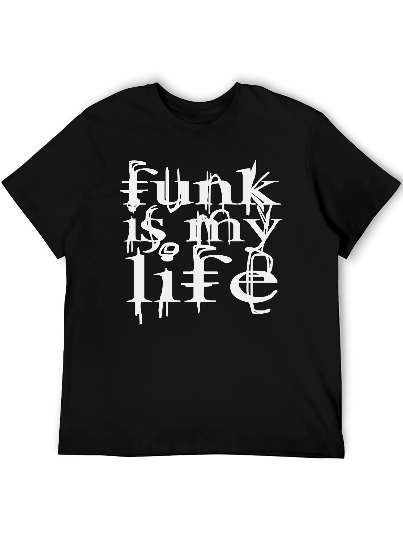 Camiseta Negra Funk Is My Life Algodón Unisex