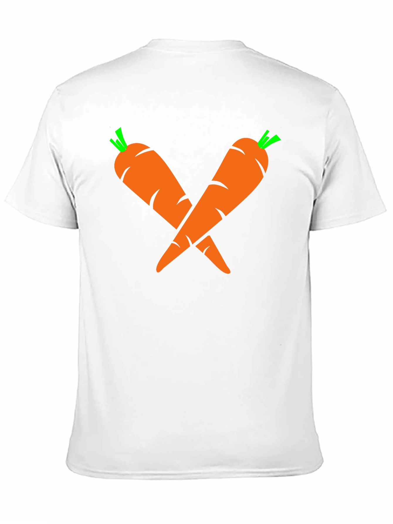 Camiseta Negra con Diseño de Zanahorias Cruzadas