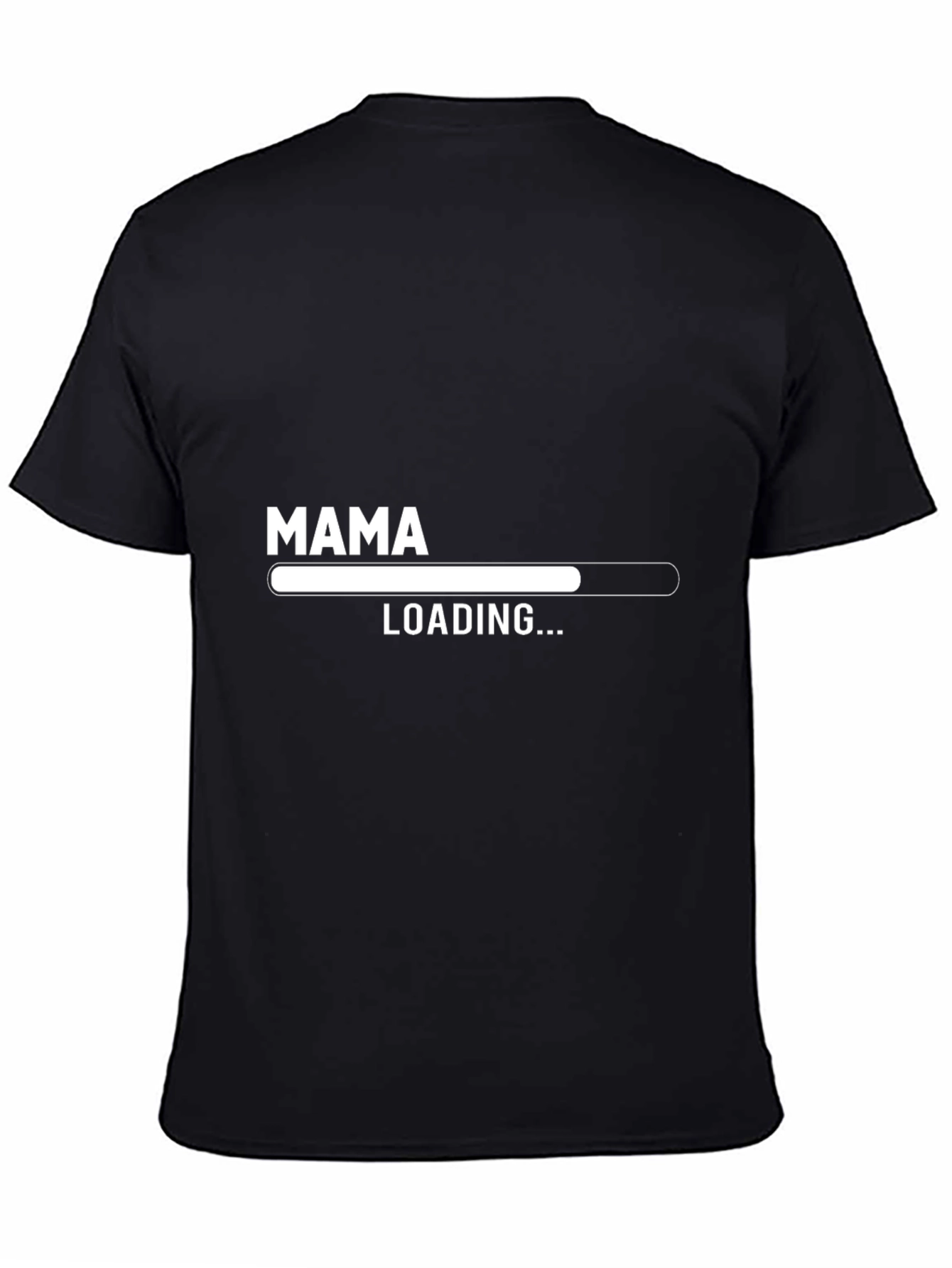 Camiseta Negra Mama Loading... para Futura Madre