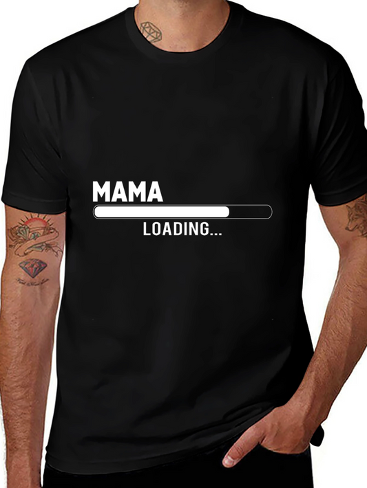 Camiseta Negra Mama Loading... para Futura Madre