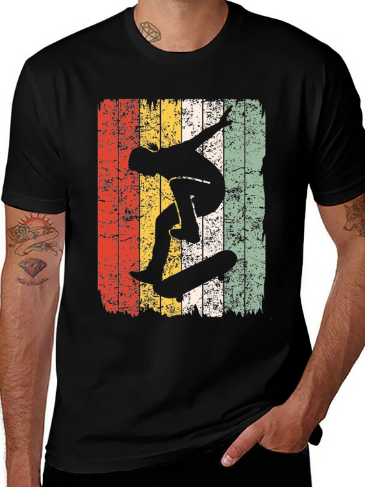 Camiseta Retro Skateboarding Vintage para Hombre