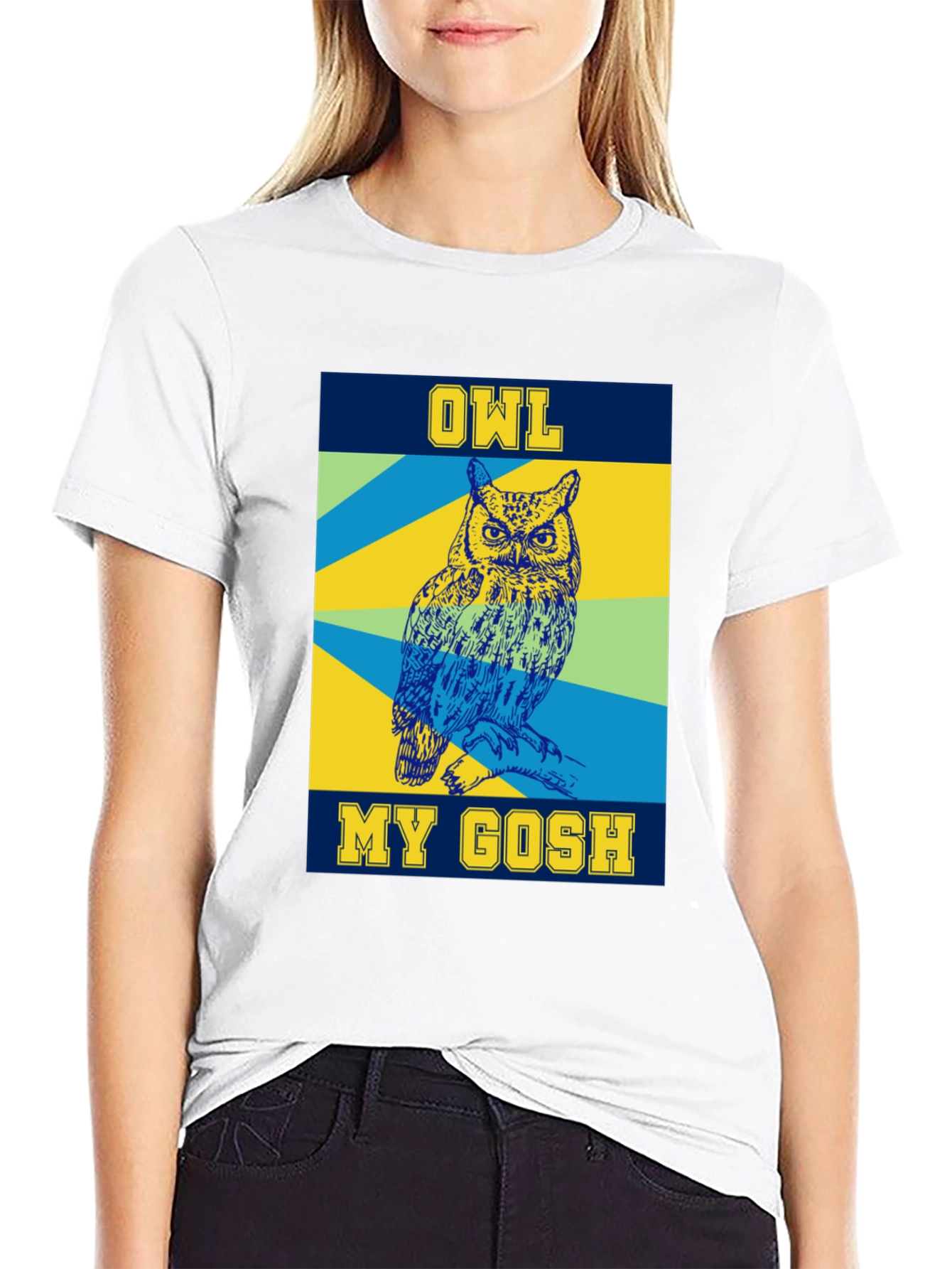 Camiseta Negra con Diseño de Búho Owl My Gosh