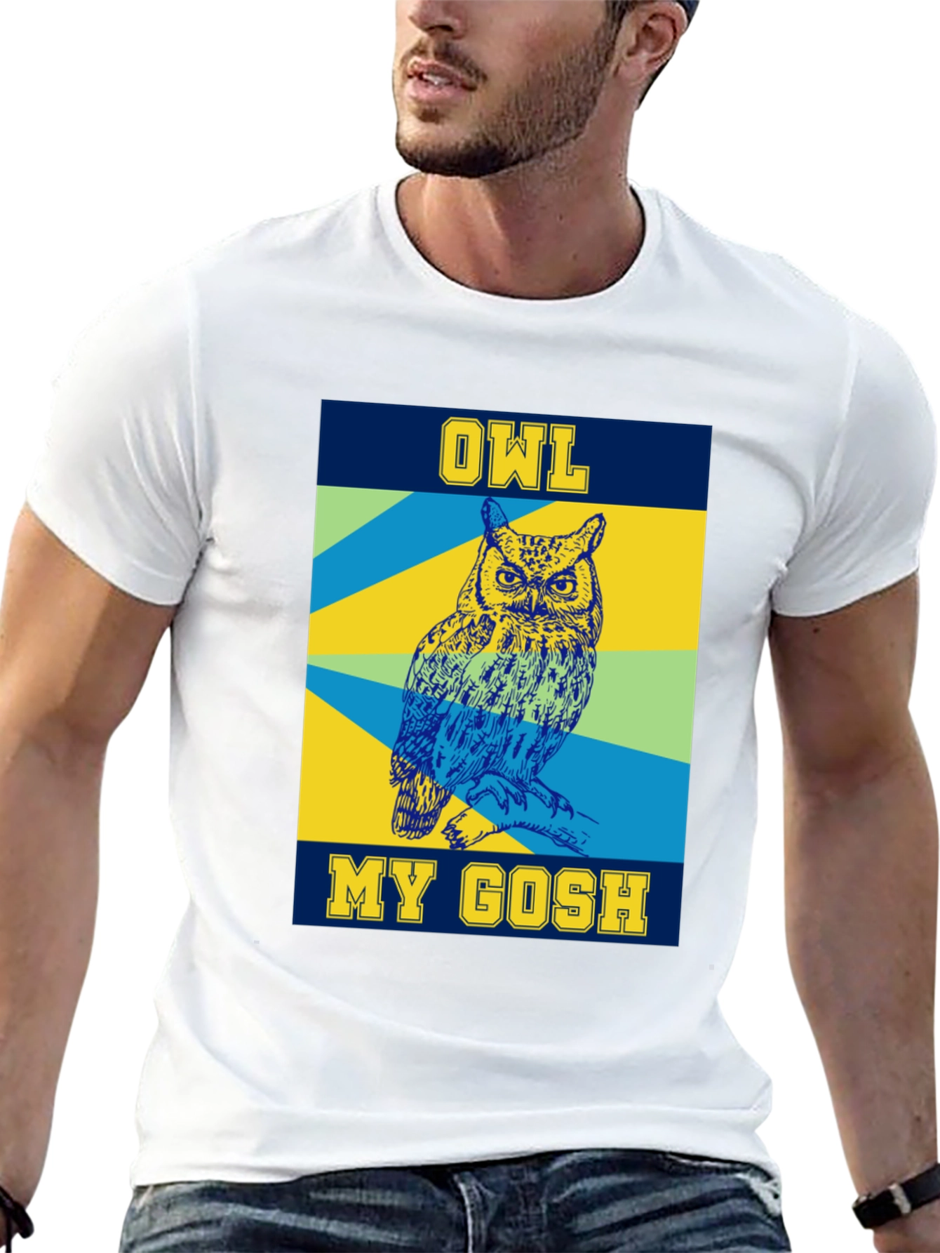 Camiseta Negra con Diseño de Búho Owl My Gosh