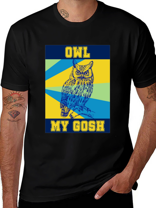 Camiseta Negra con Diseño de Búho Owl My Gosh