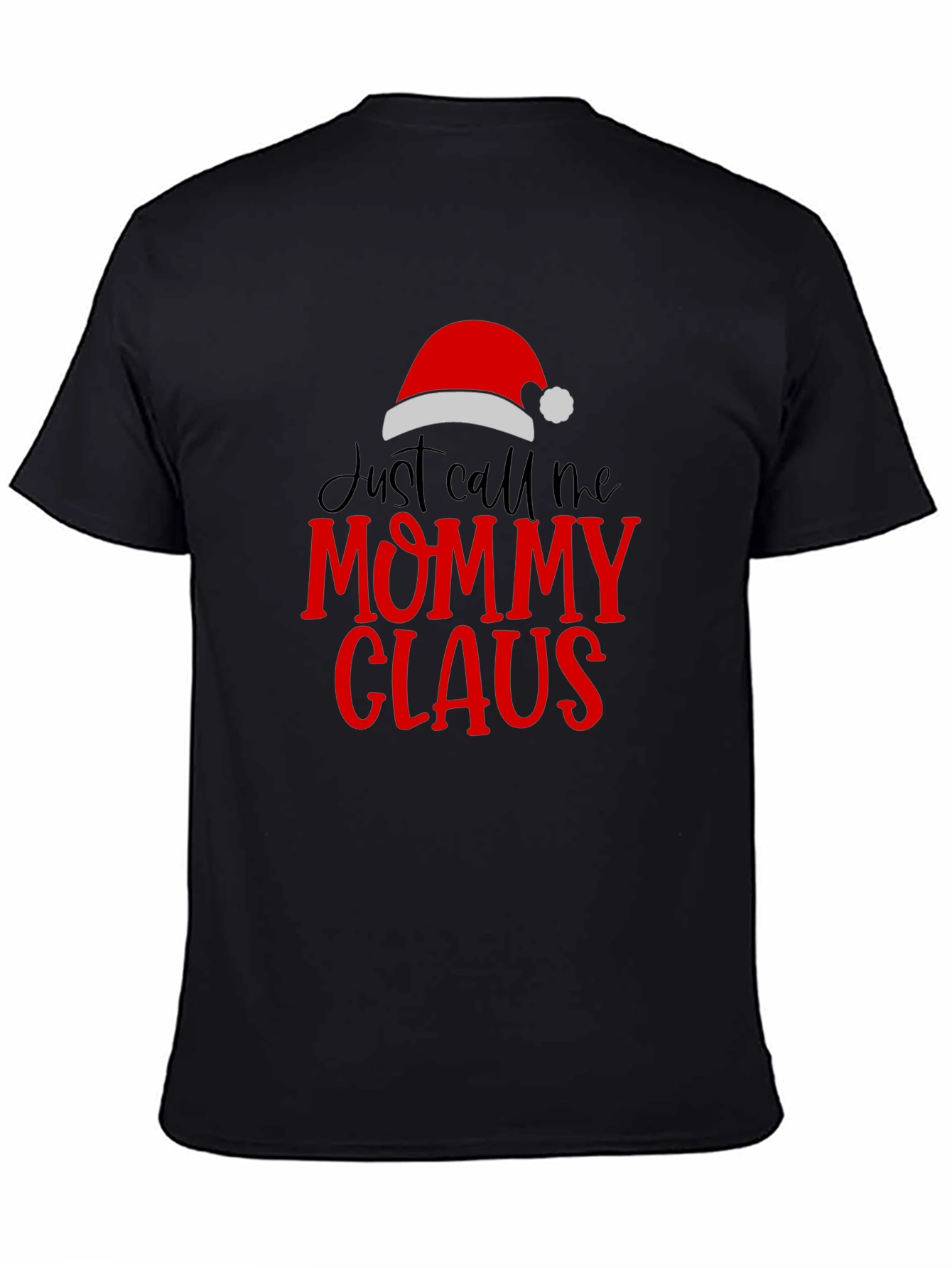 Camiseta Negra Mommy Claus Navideña