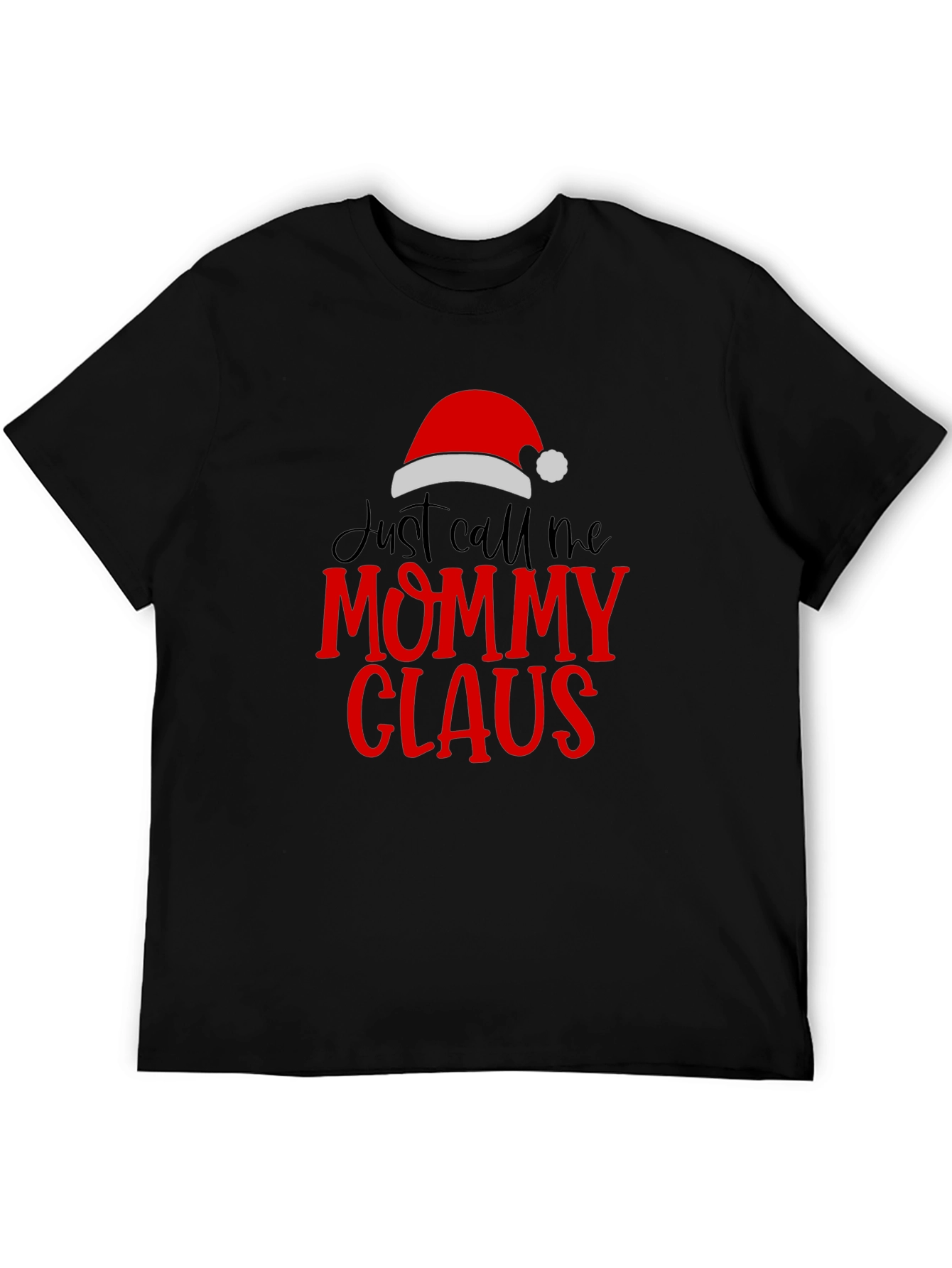 Camiseta Negra Mommy Claus Navideña