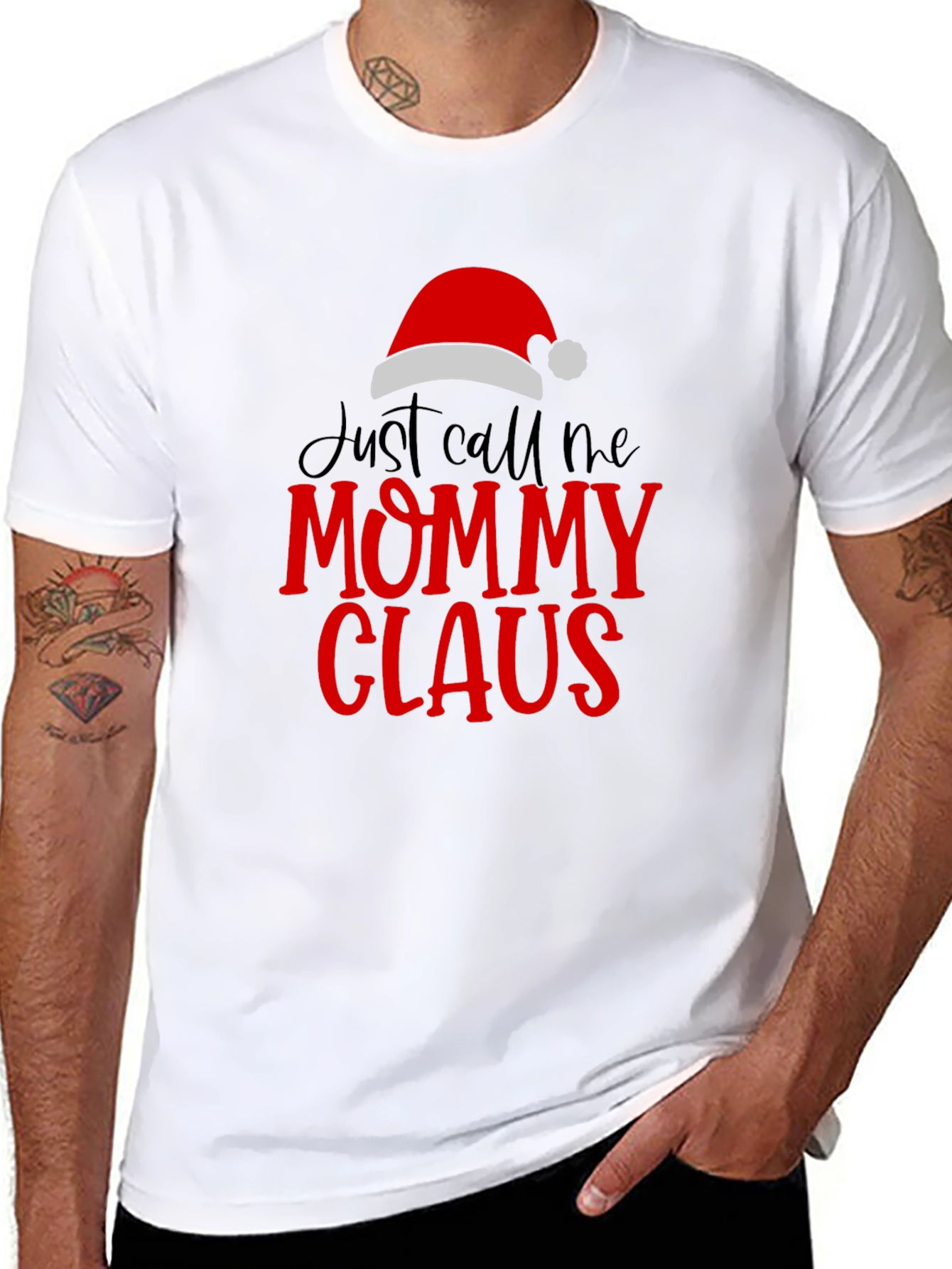 Camiseta Negra Mommy Claus Navideña
