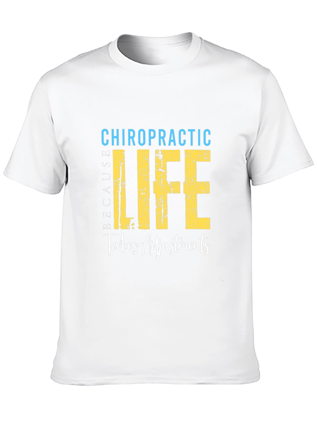 Camiseta Negra de Quiropráctica La Vida Requiere Ajustes