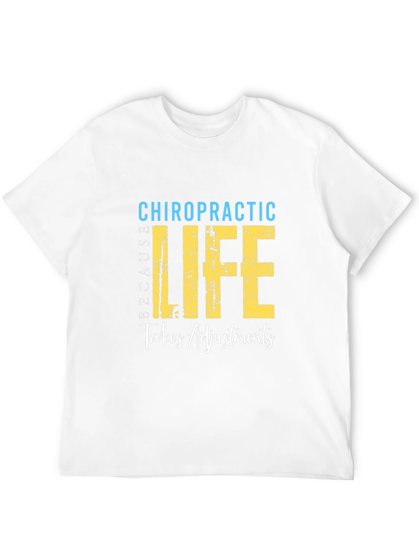 Camiseta Negra de Quiropráctica La Vida Requiere Ajustes