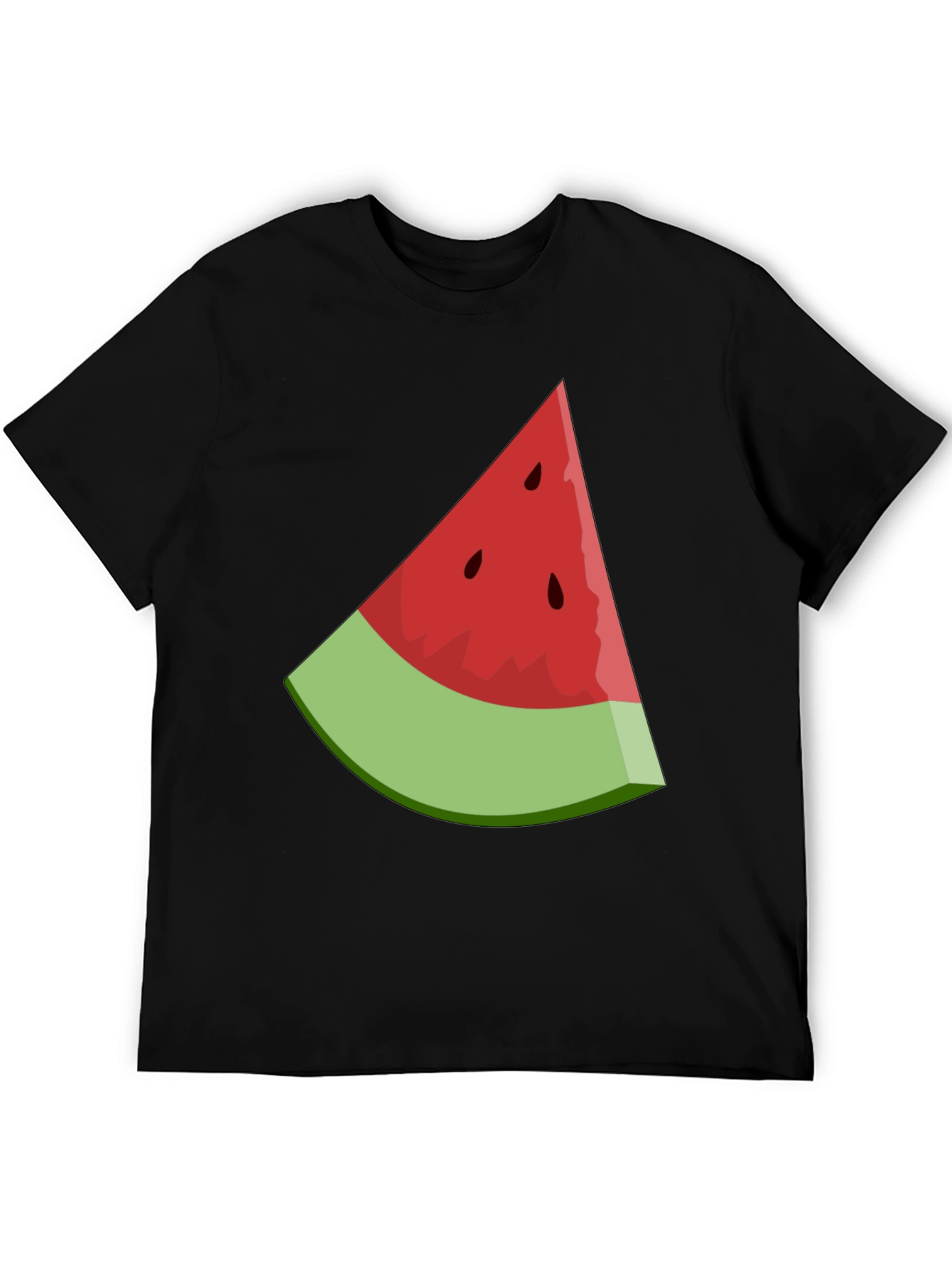 Camiseta Negra con Diseño de Sandía