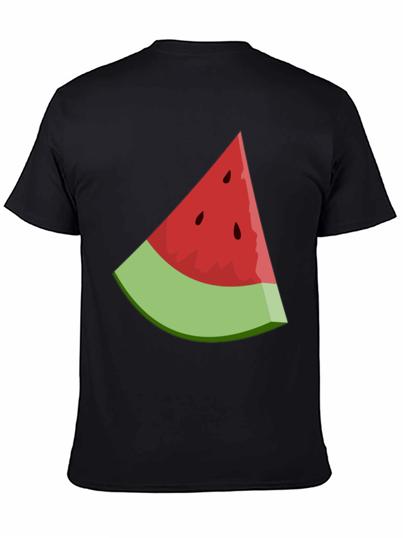 Camiseta Negra con Diseño de Sandía