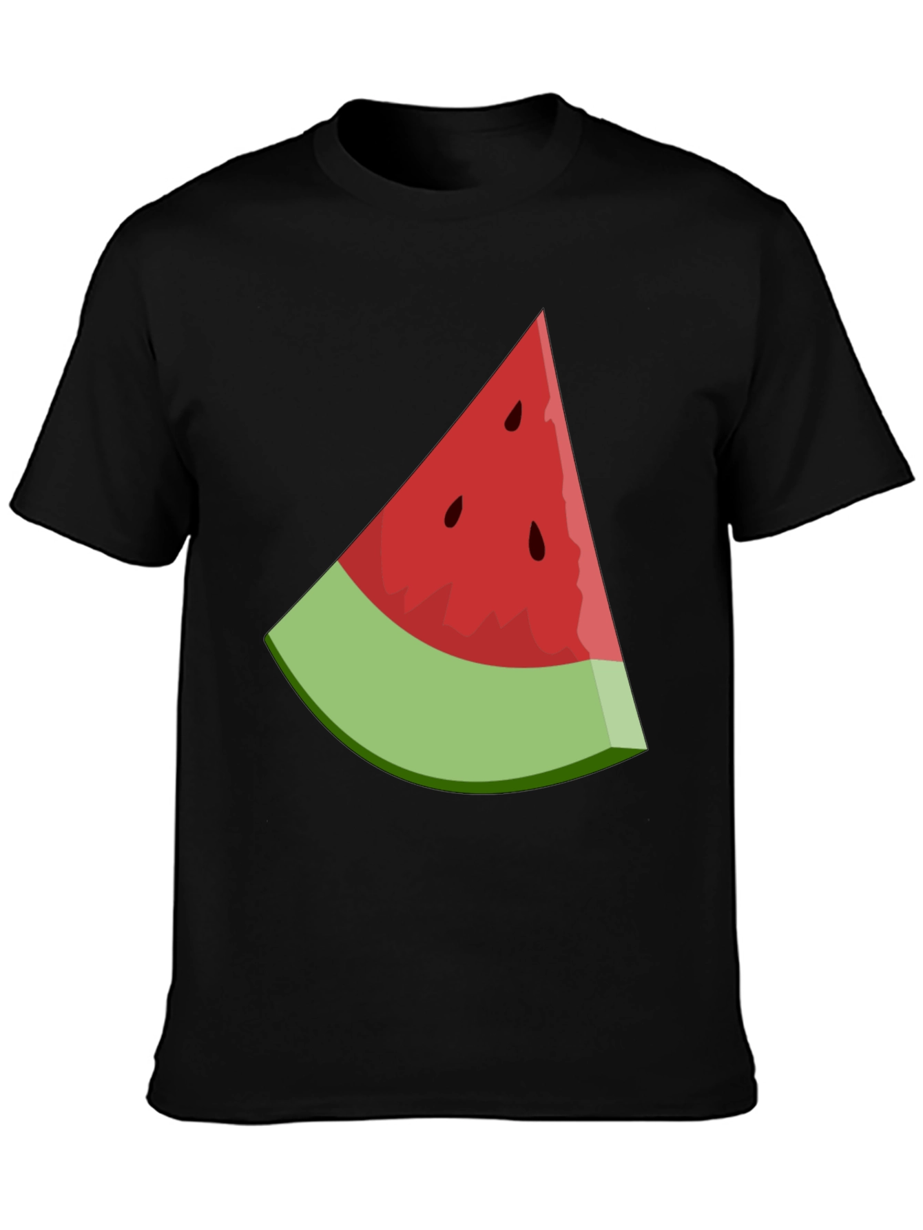 Camiseta Negra con Diseño de Sandía
