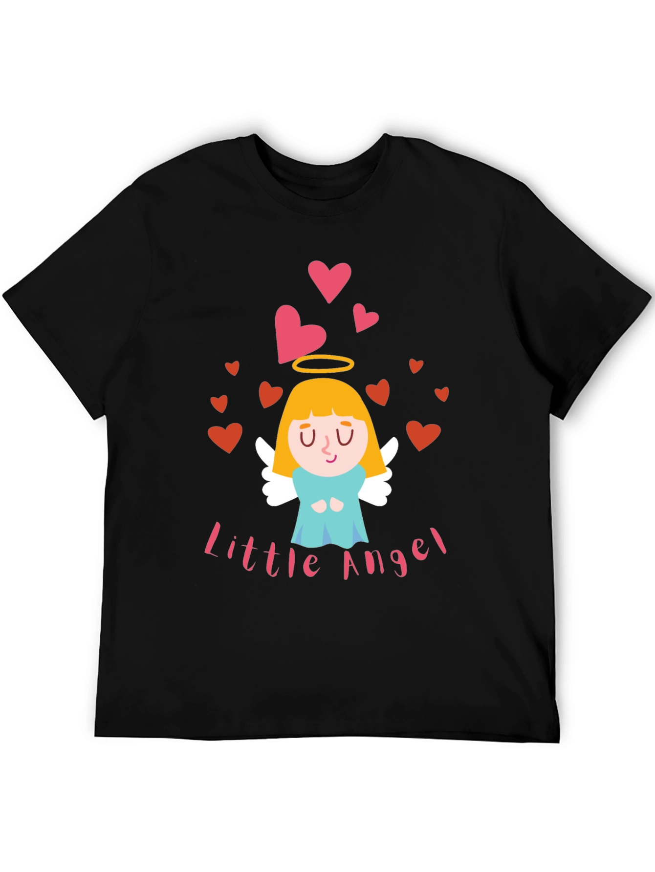 Camiseta Negra Little Angel para Adulto
