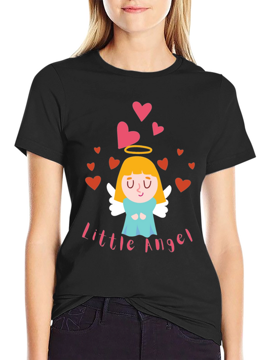 Camiseta Negra Little Angel para Adulto