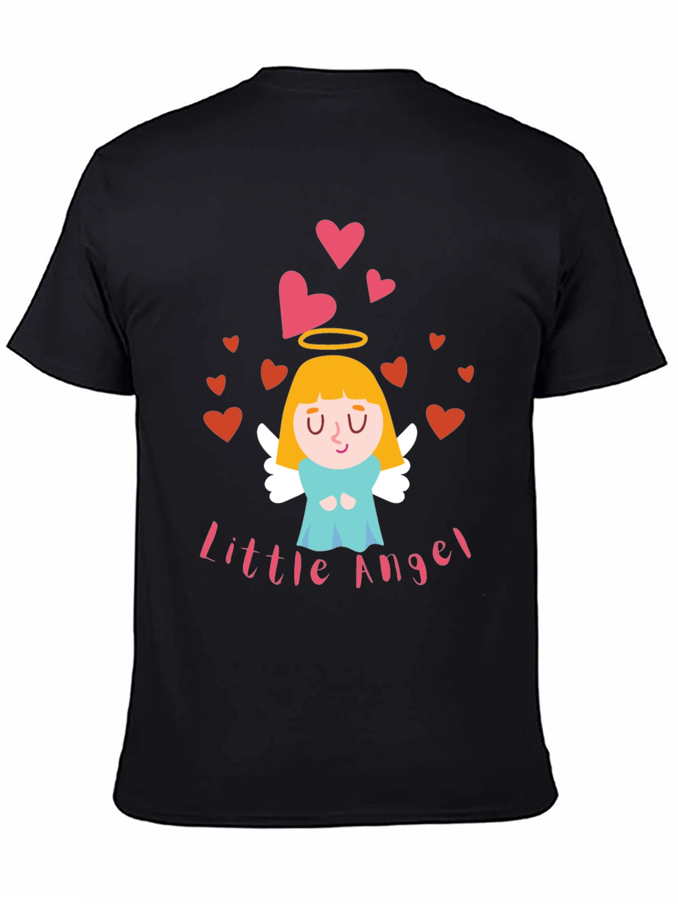 Camiseta Negra Little Angel para Adulto