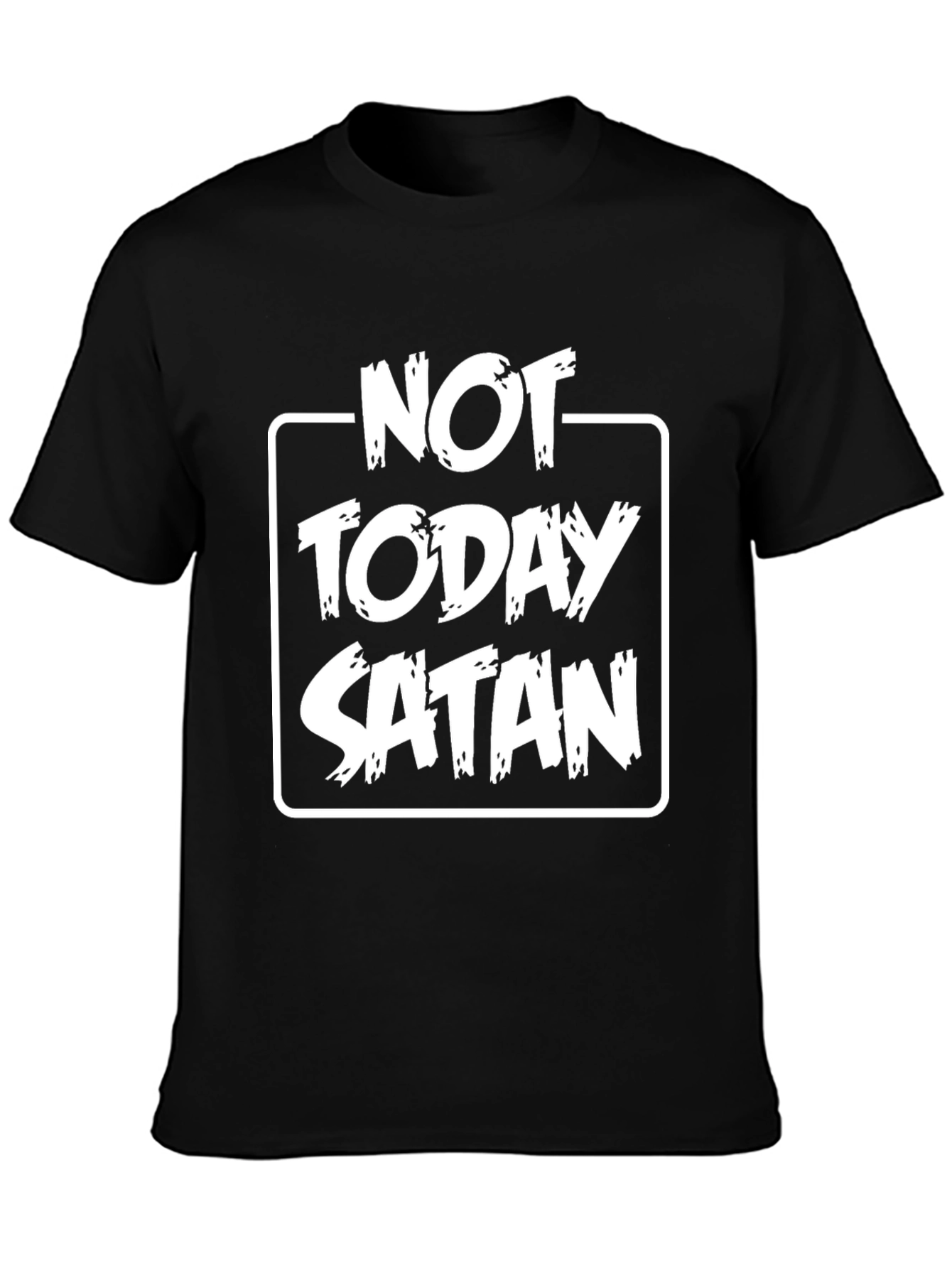Camiseta Negra Not Today Satan