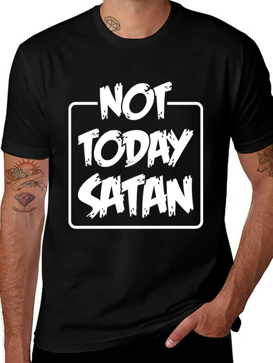 Camiseta Negra Not Today Satan