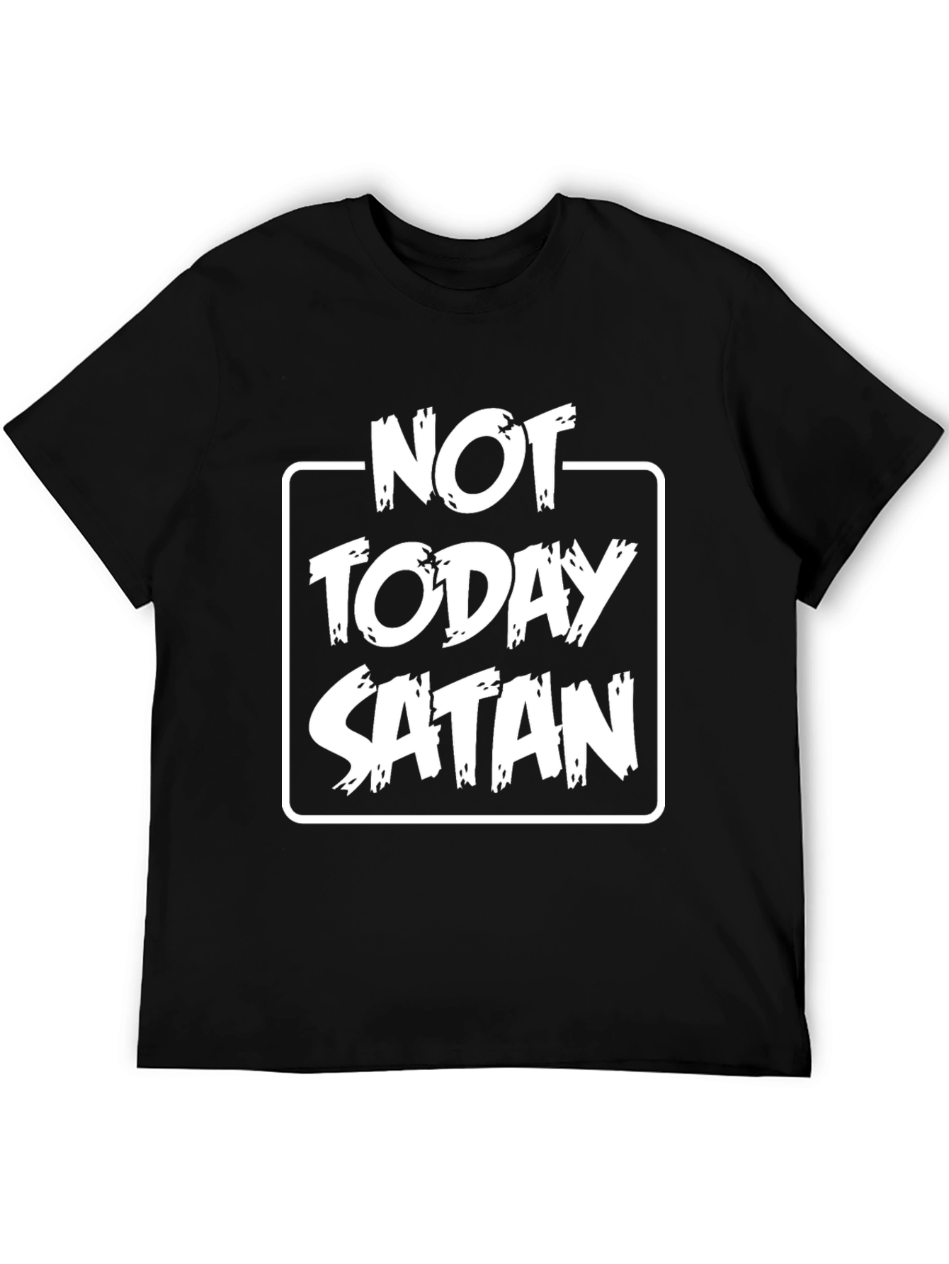 Camiseta Negra Not Today Satan