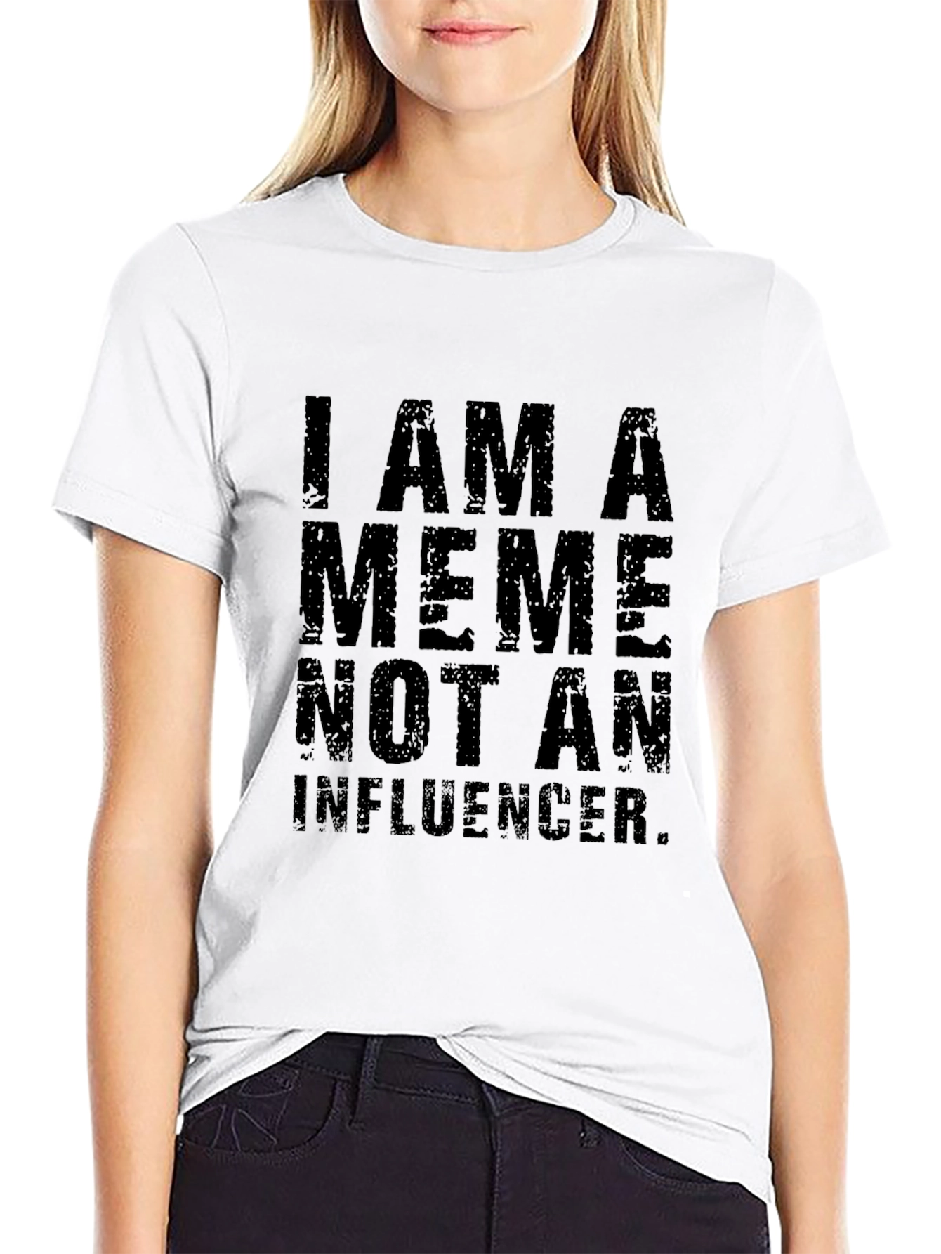 Camiseta Negra: Soy un Meme No un Influencer