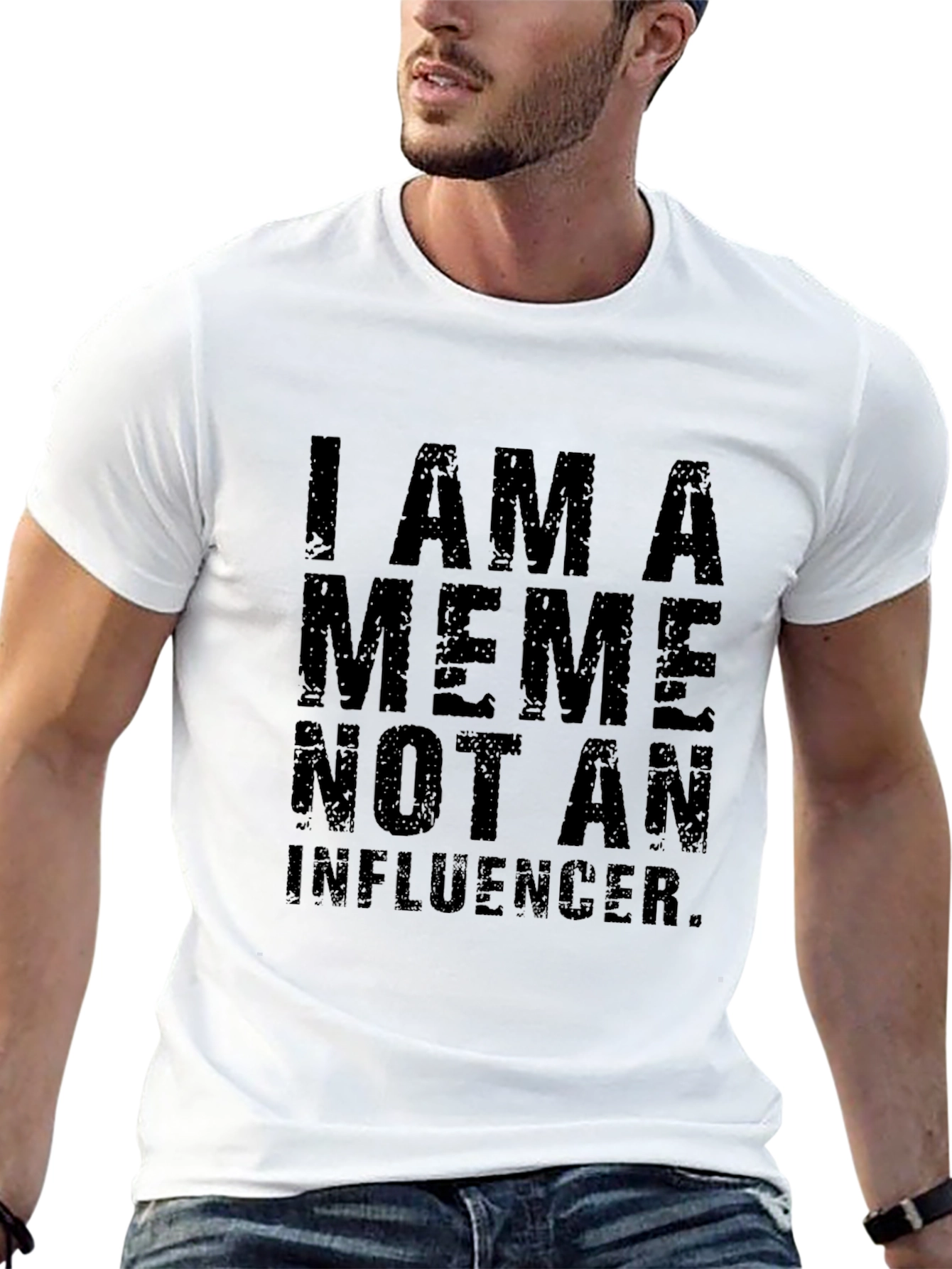Camiseta Negra: Soy un Meme No un Influencer