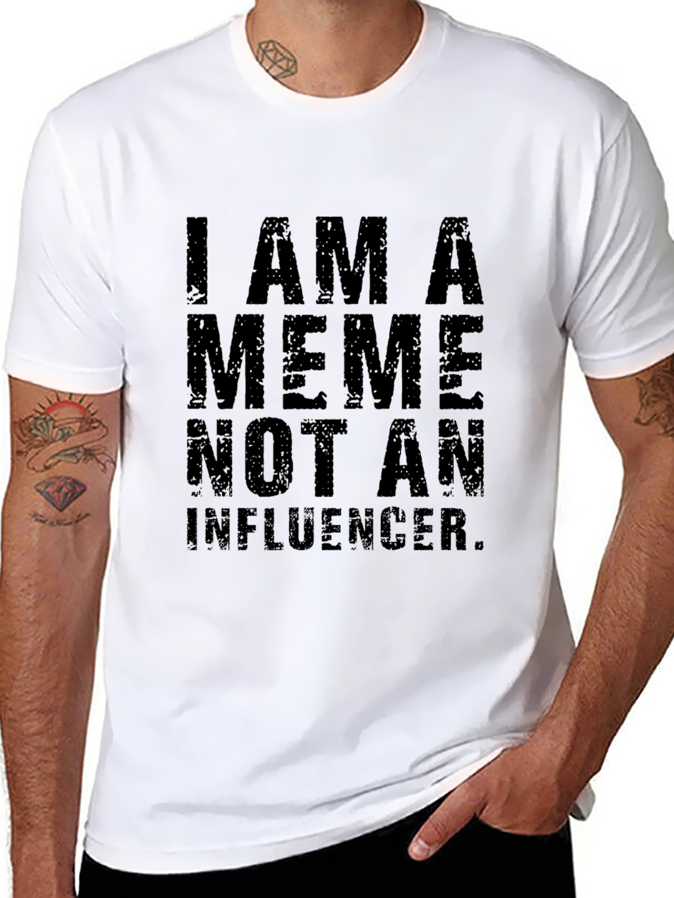 Camiseta Negra: Soy un Meme No un Influencer