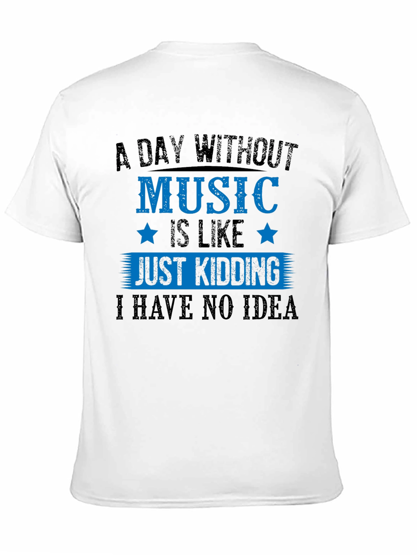 Camiseta Negra con Diseño Musical Humorístico