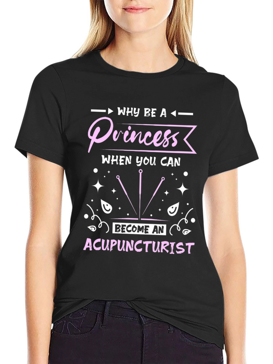Camiseta Negra con Diseño de Acupuntura
