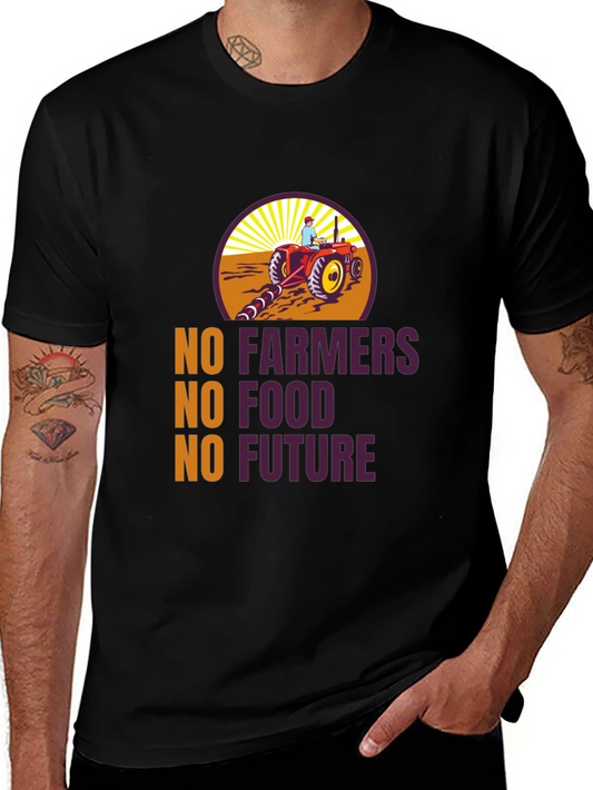 Camiseta Negra: No Agricultores No Comida No Futuro