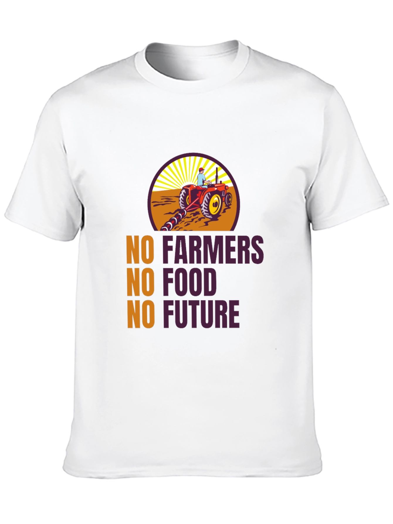 Camiseta Negra: No Agricultores No Comida No Futuro