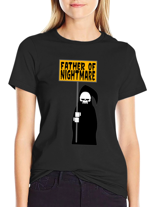 Camiseta Negra Padre de la Pesadilla - Diseño Original