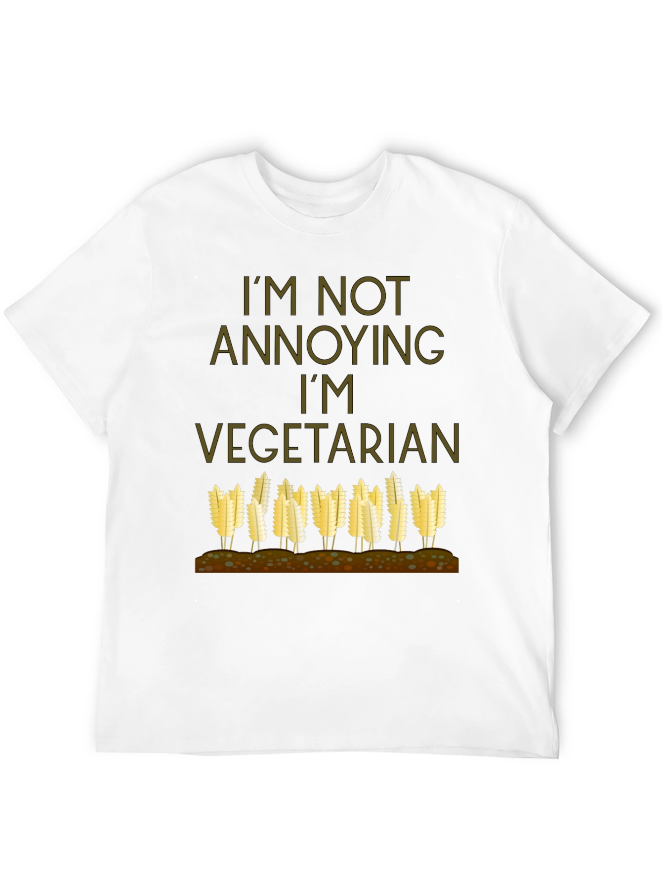 Camiseta Negra: No Soy Molesto Soy Vegetariano