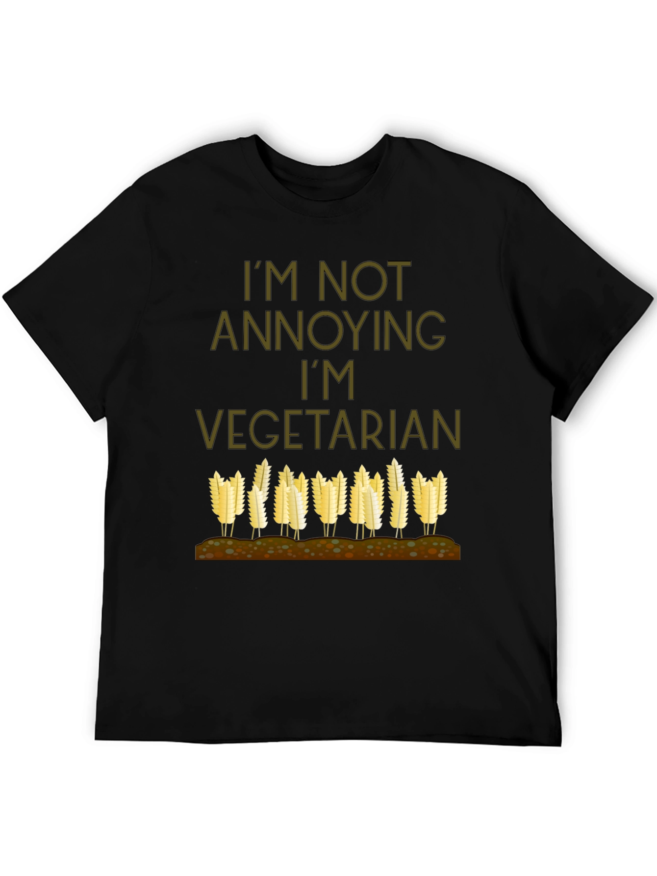 Camiseta Negra: No Soy Molesto Soy Vegetariano